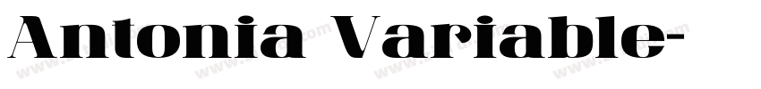 Antonia Variable字体转换